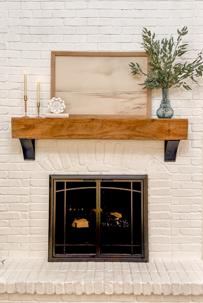 Cozy Bundle mantel décor styled with timeless accents for everyday home styling