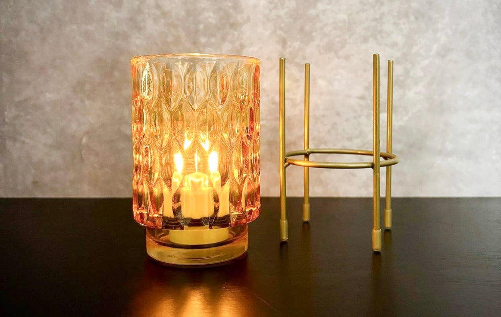 Auburn Hour Glass Candle Holder
