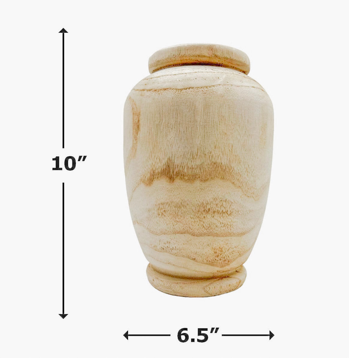 Round Wood Vase