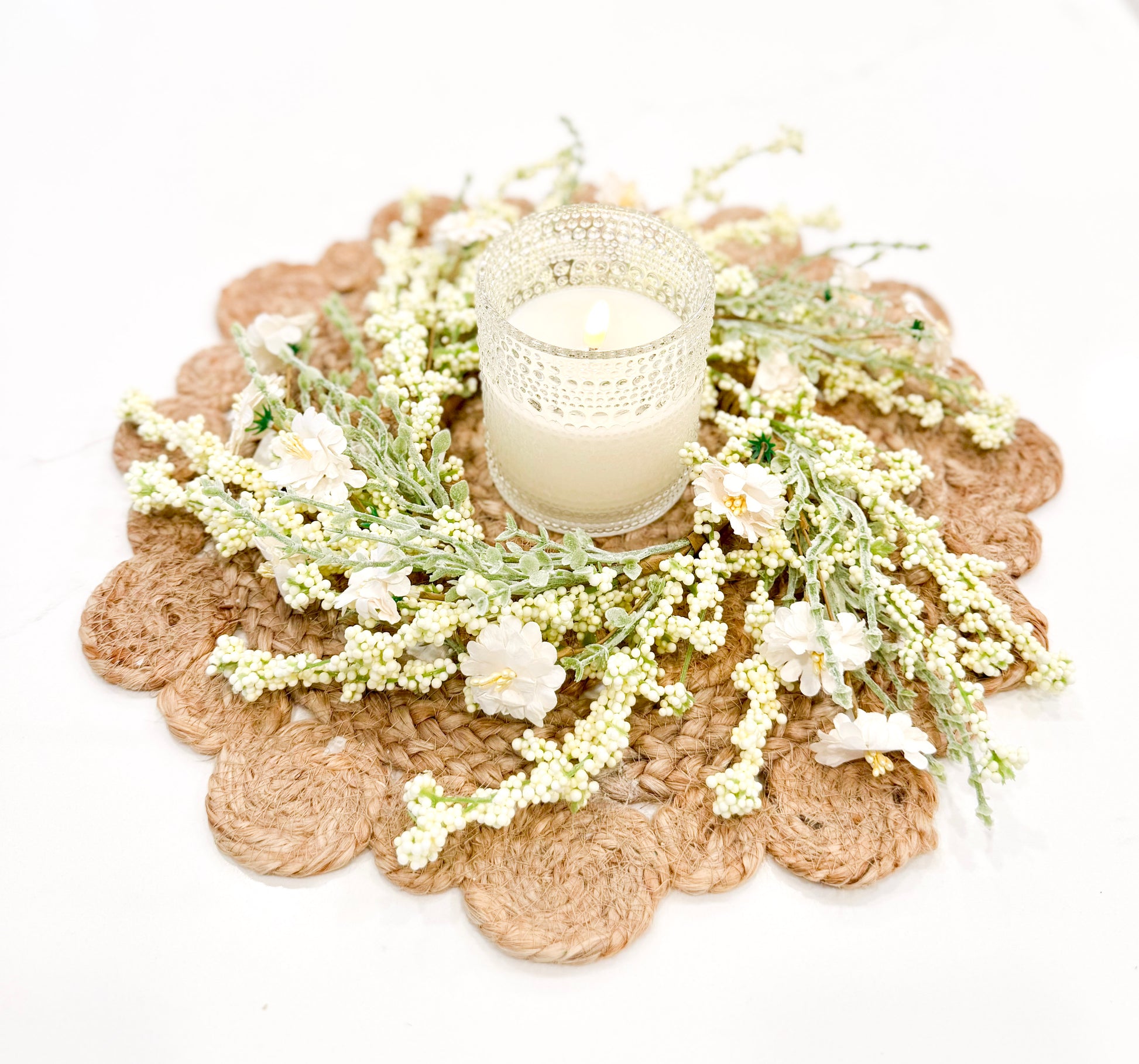 Golden Flower Candle Ring