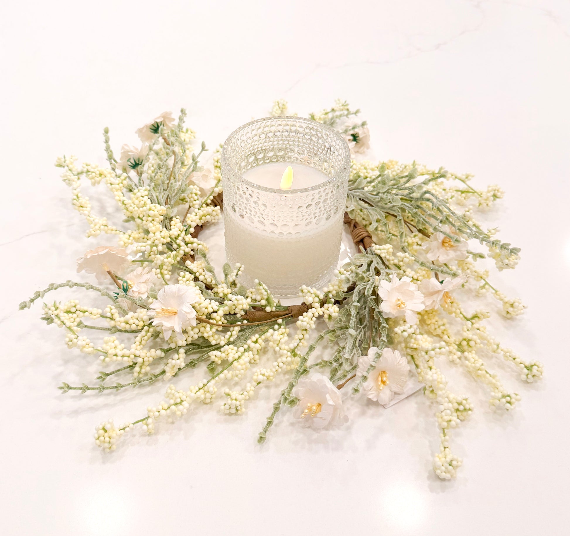 Golden Flower Candle Ring