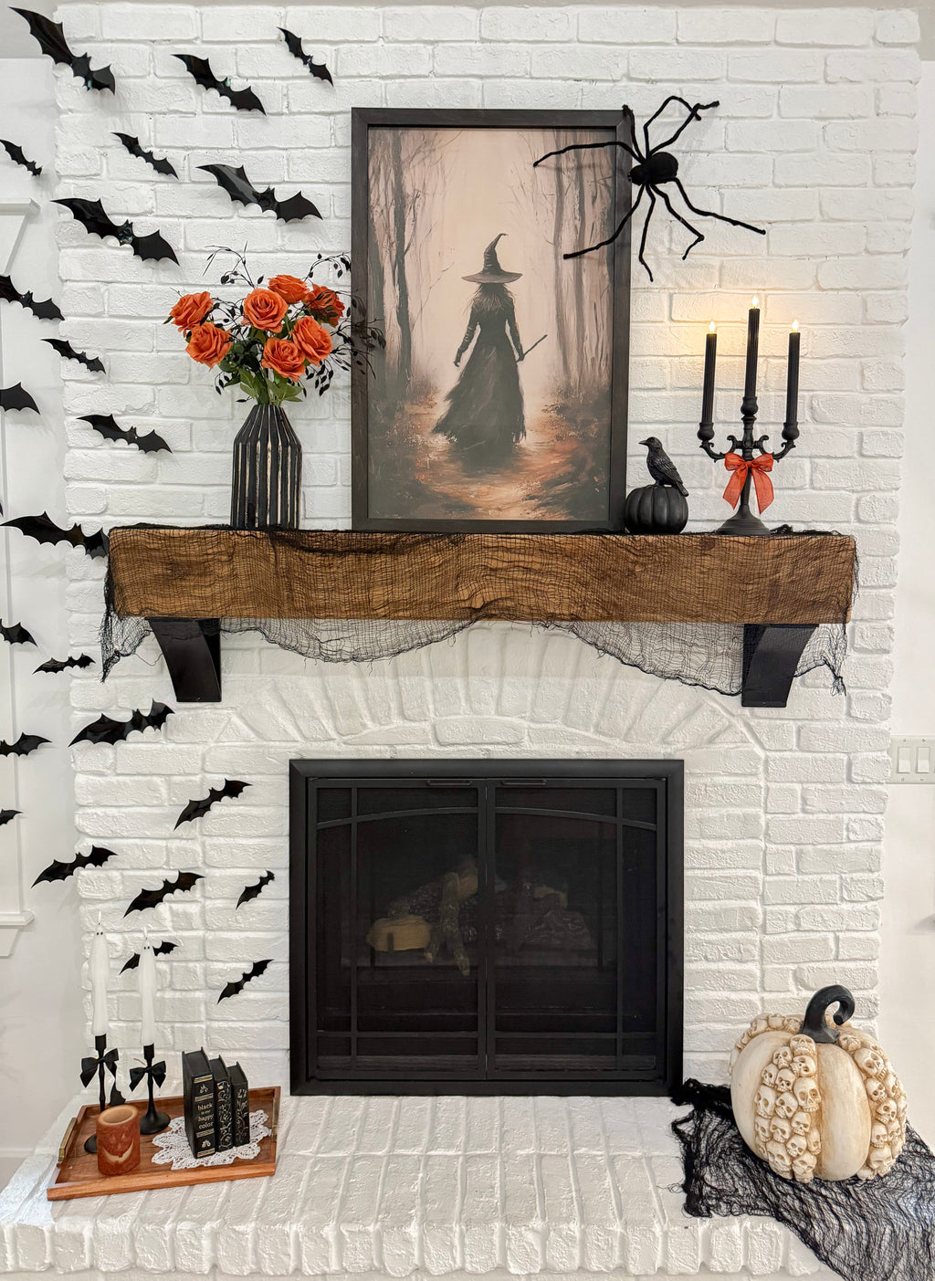 Witch Canvas Print with Custom Frame
