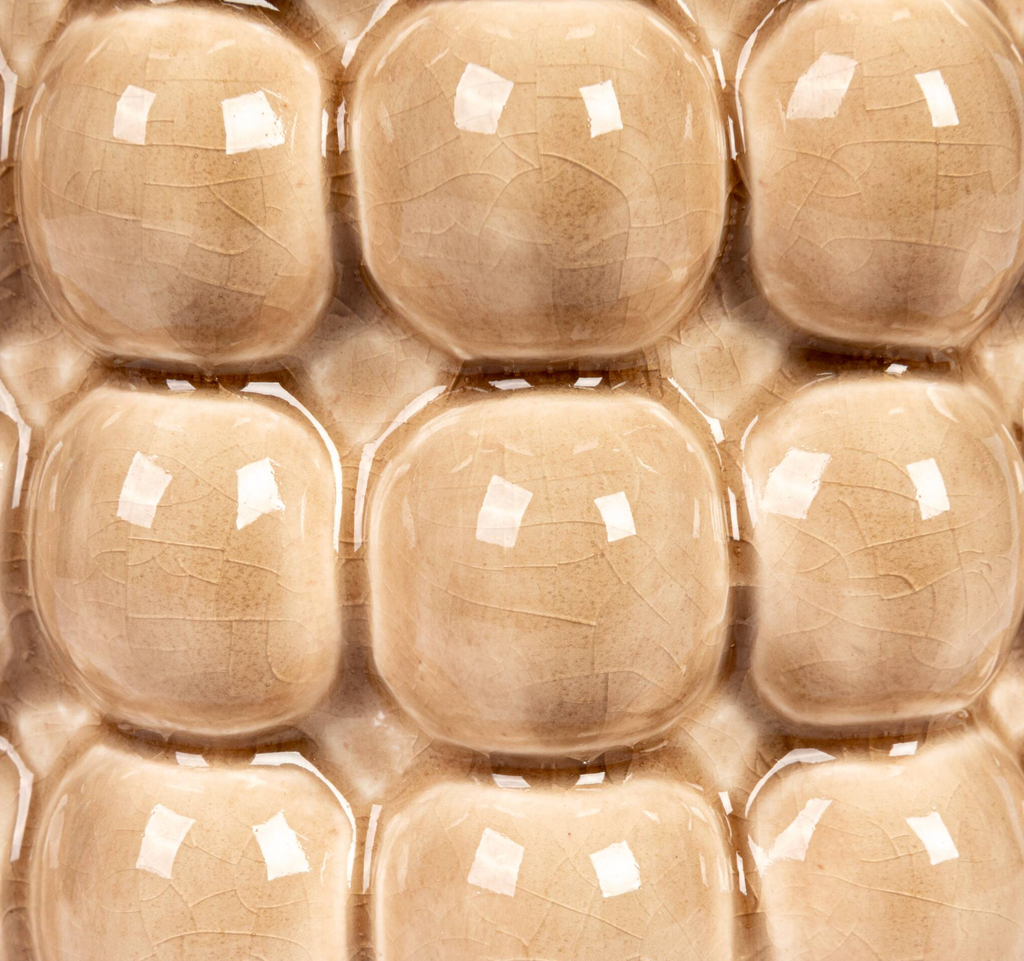 Tan Stoneware Planter w/ Raised Dots