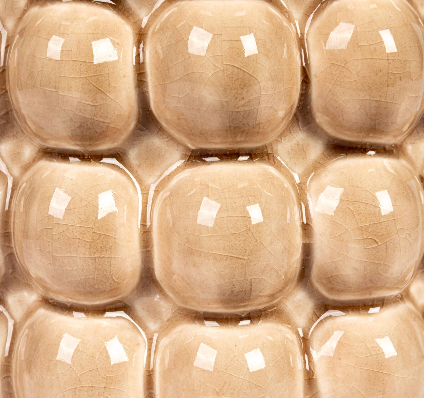 Tan Stoneware Planter w/ Raised Dots