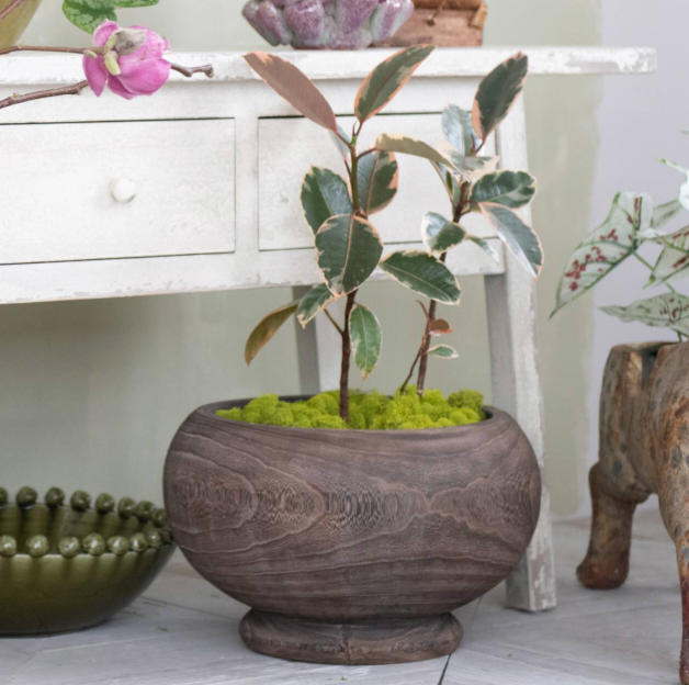 Dark Wood Planter