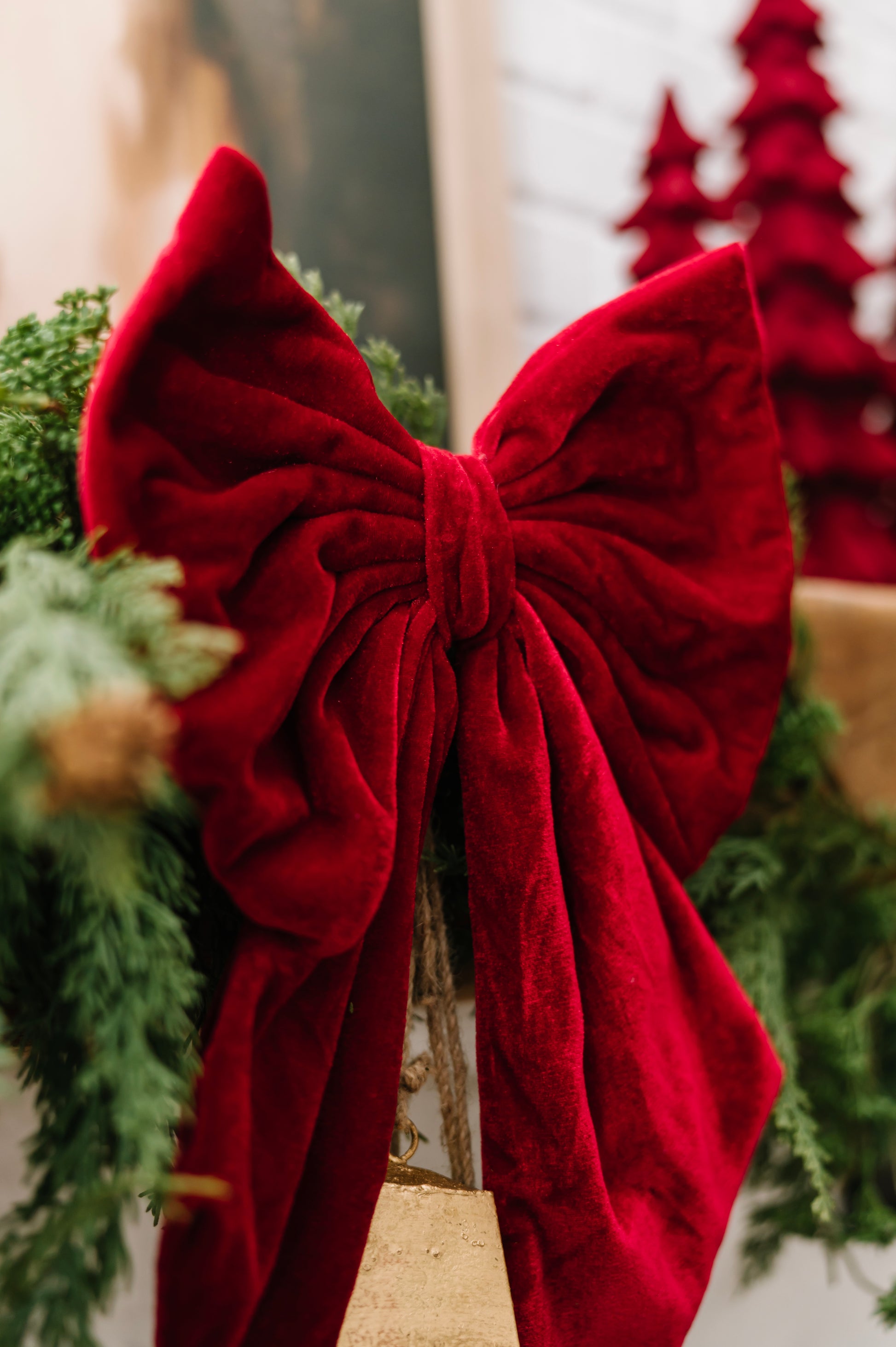 Large Red Velvet Bow