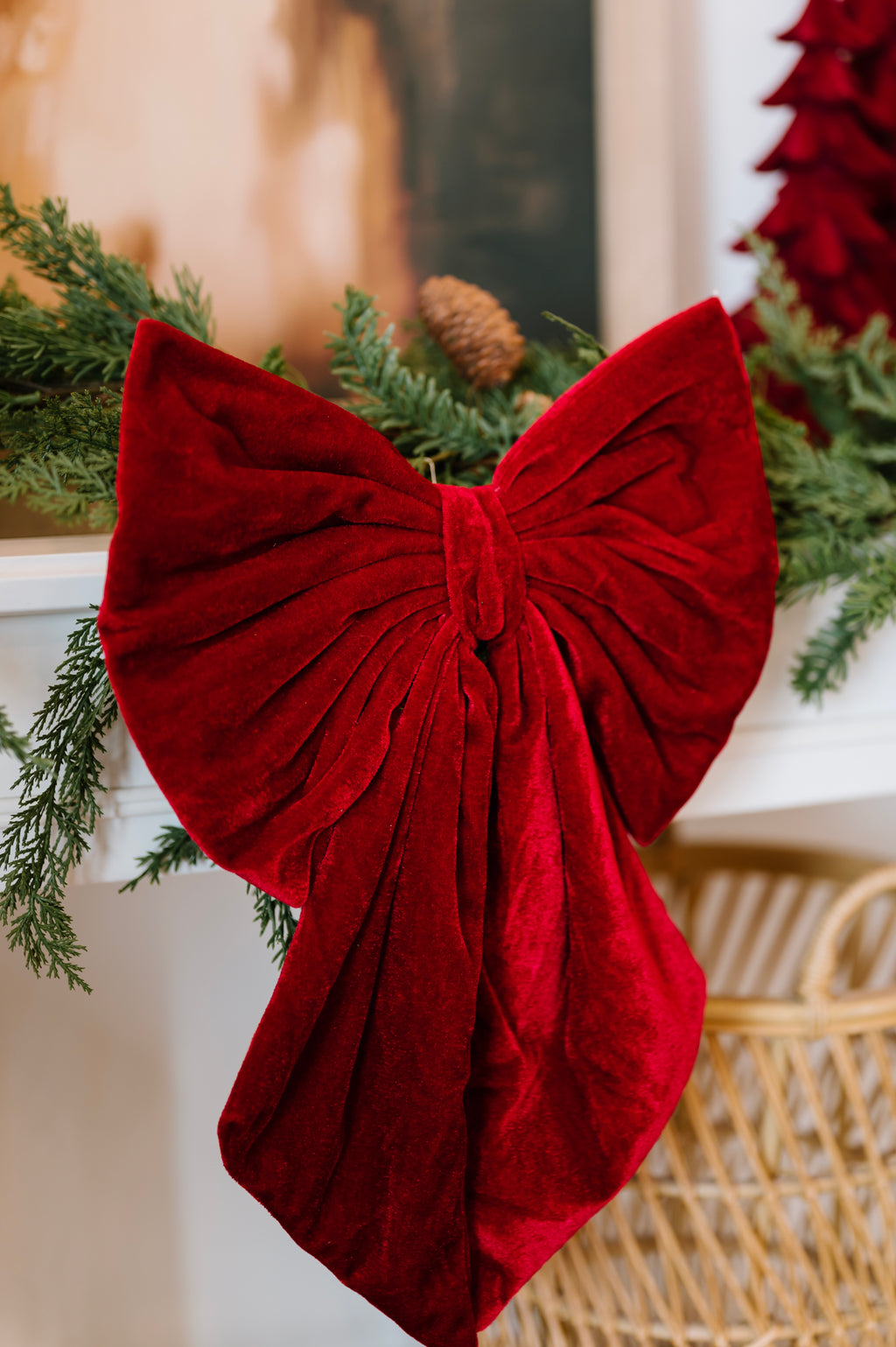 Large Red Velvet Bow